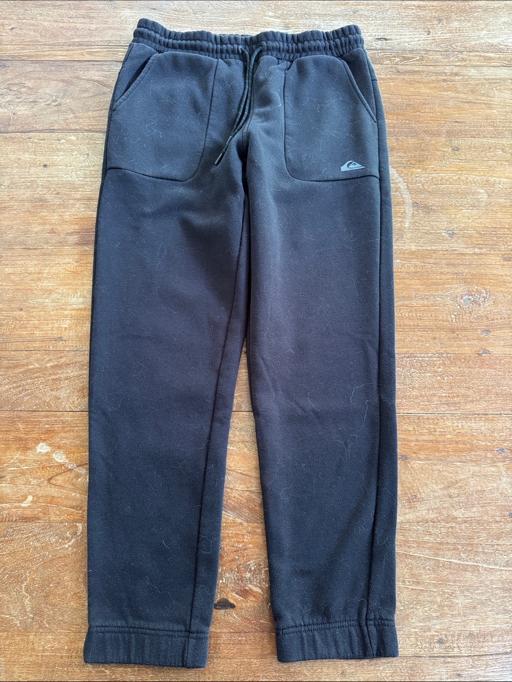 Quiksilver drawstring with elastic Black Fleece Joggers with Logo Medium